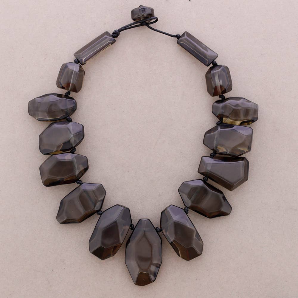 Sonata - Wholesale Beaded/Pearl Necklace - Irregular Bead Resin Choker0