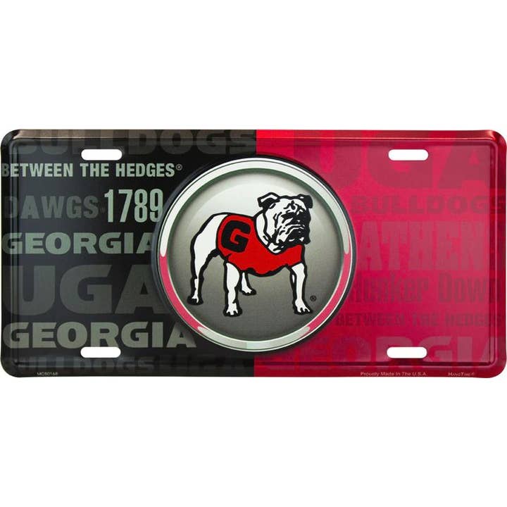 Signs 4 Fun - Wholesale Sign - GA Bulldogs Bullseye - License Plates