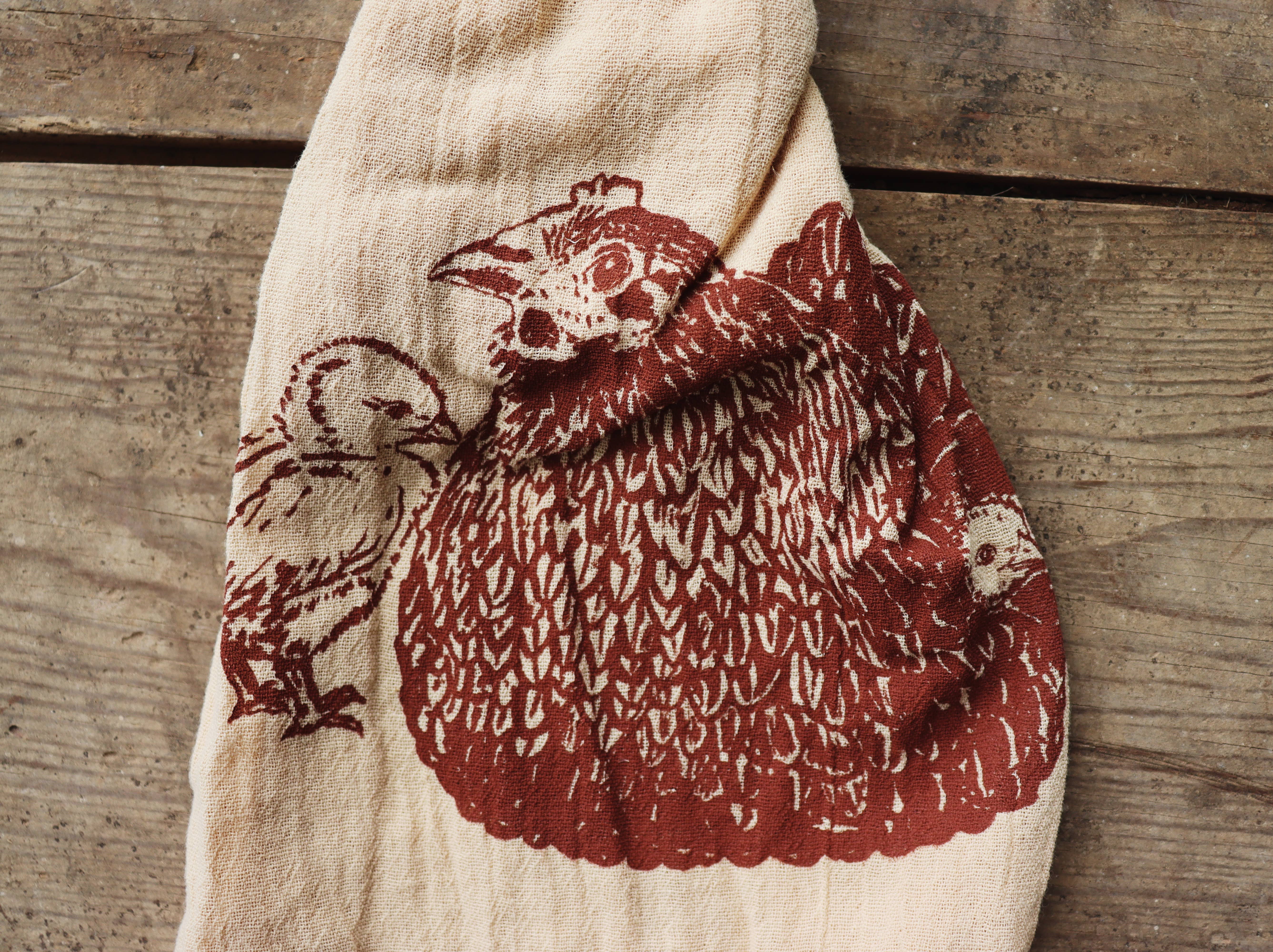 MOTH WOOD - Wholesale Tea Towel - Hand Screen Printed Cotton Tea Towels3