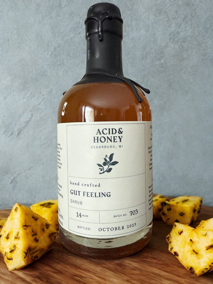 Gut Feeling – Chaga Digestive Drinking Vinegar for Gut Health, Immunity & Daily Vitality for wholesale by Acid and Honey