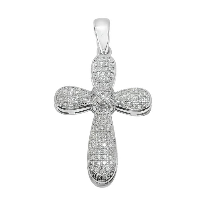 Sterling Silver CZ Cross Pendant for wholesale by Atlanta Jewelers Supply