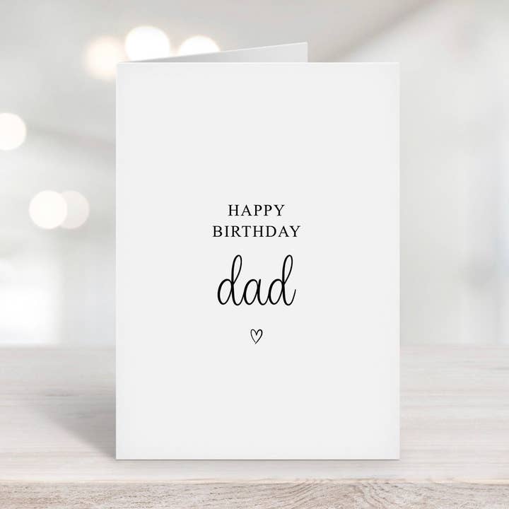 Happy Birthday Dad Card for wholesale by Kalm Lettering
