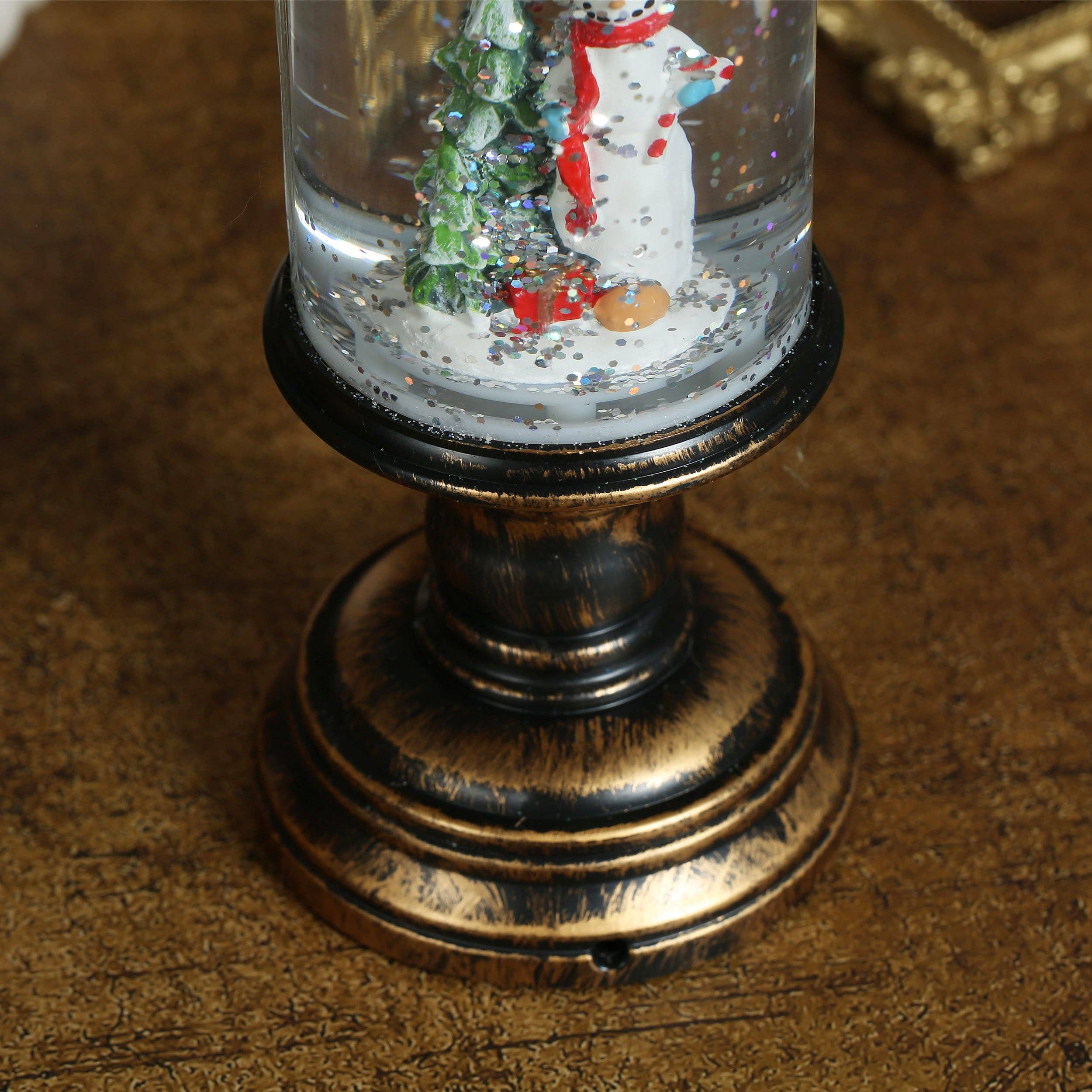 SINT - Wholesale Christmas Decoration - SINT Christmas Musical Snow Globe Candlestick Lantern22