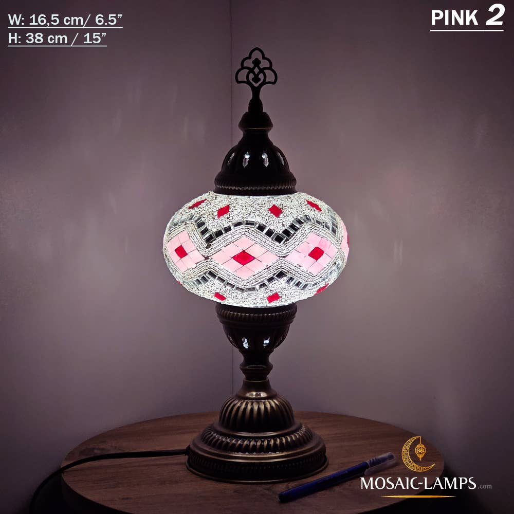 Mosaic Lamps - Vendita all'ingrosso Lampada da scrivania/d'accento - Lampada da tavolo grande a globo con mosaico turco, Marrakec, oltre 10 colori63