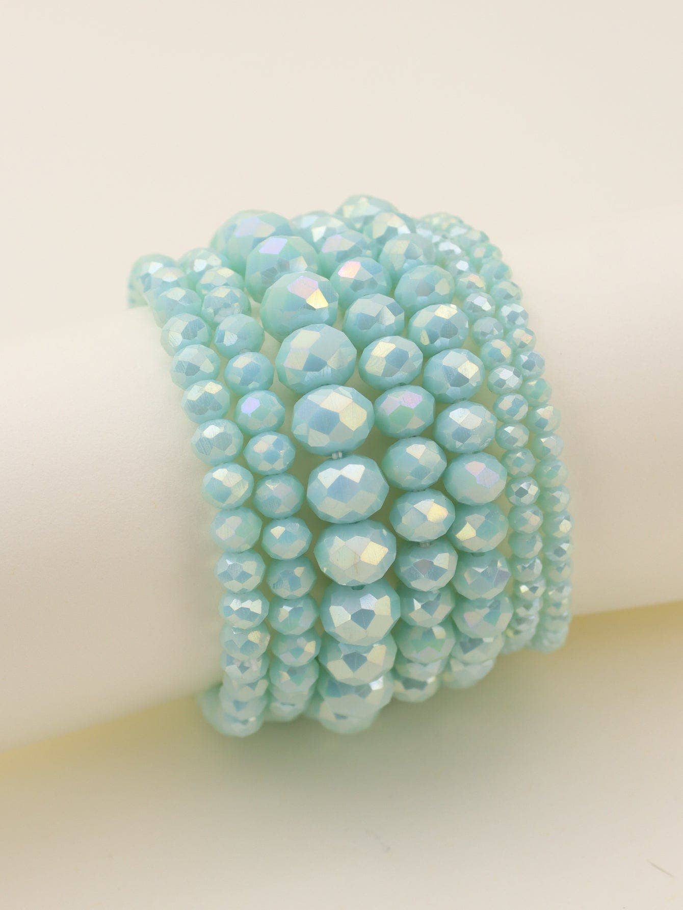 MiMi Wholesale - Wholesale Jewelry Set - CB2177 7 Piece Glass Beaded Bracelet Jewelry Set8