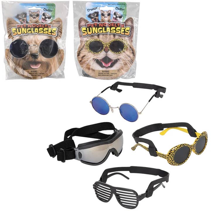 HALLEE - Wholesale Pet Costume - Cat/Dog - Pet Novelty Sunglasses - Assorted5