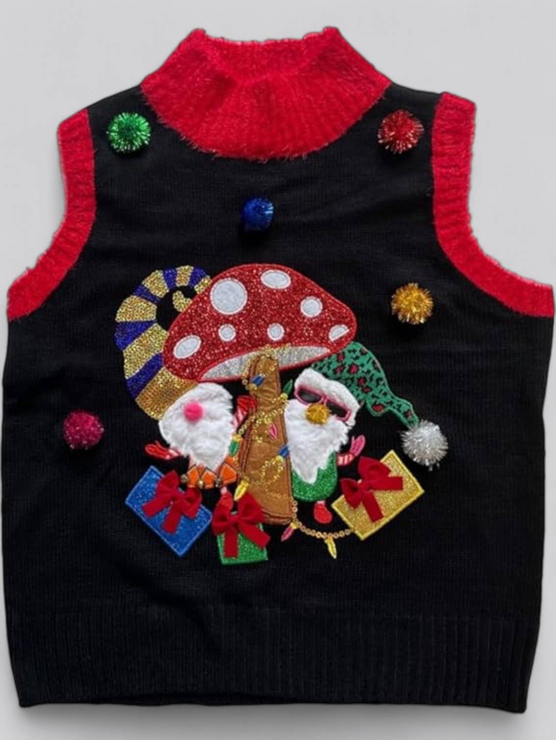 Noir Gilet Pull-Over de Noël Moche pour Femme ABW41-A en vente sur Faire3