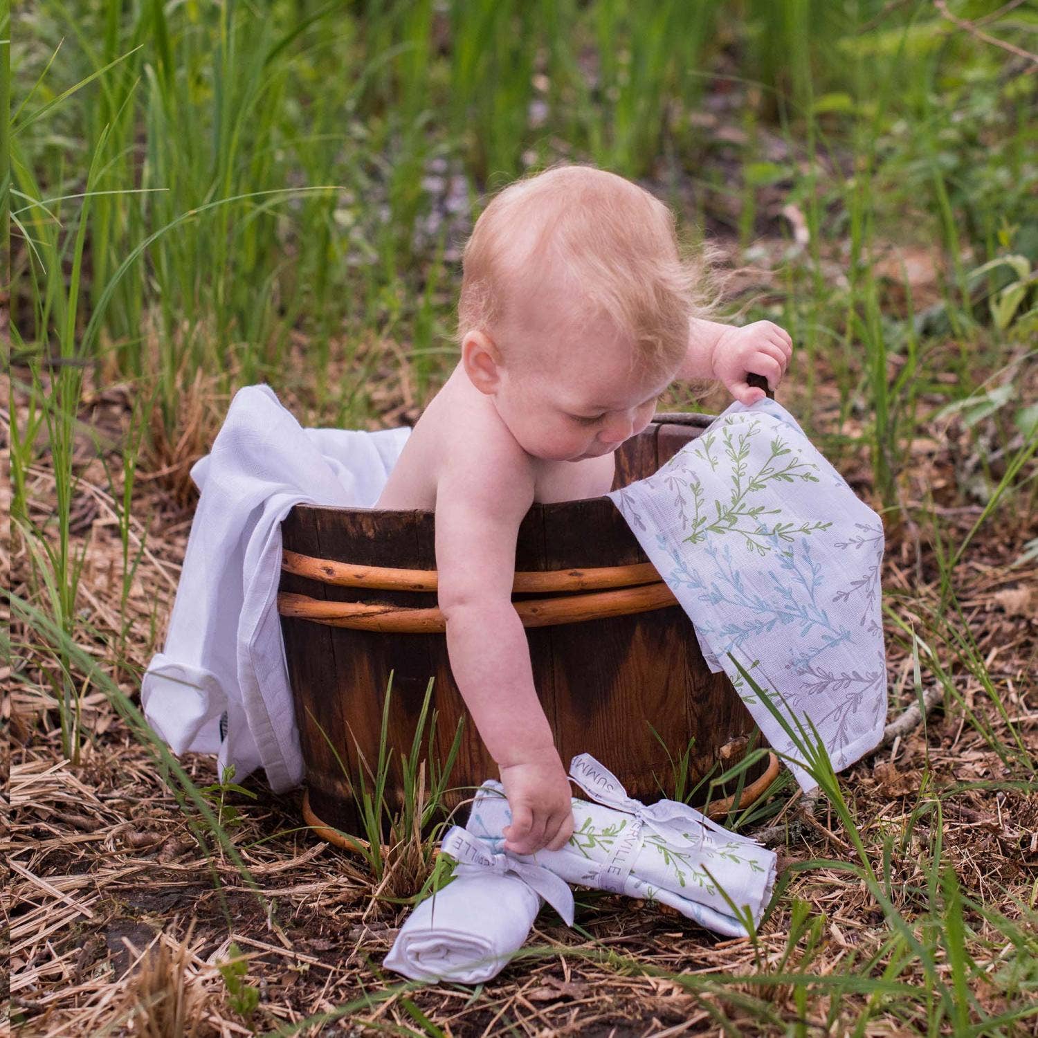 Summerville organic - Vente Couverture de lit – enfant et bébé - Lot de 2 couvertures en mousseline biologique Printemps3