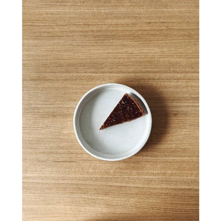 Jenn Johnston Ceramics - Wholesale Dinner Plate - white straight edge flat plates