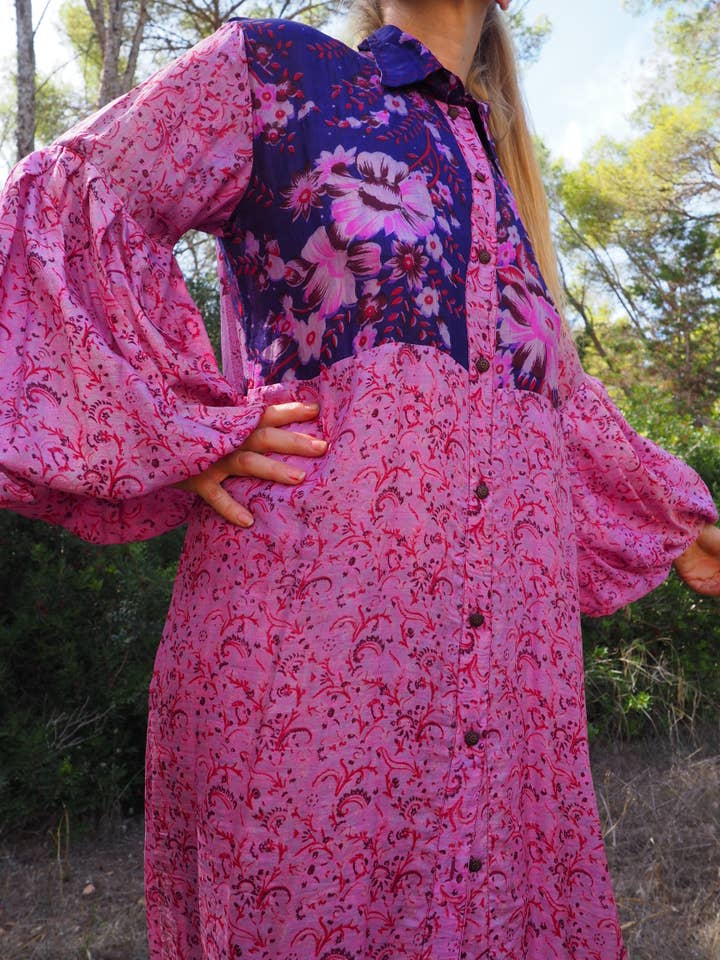 Vagabond Ibiza - Wholesale Dress - Women's - The Lenya Dress– Up-cycled Vintage Sari Dress 29