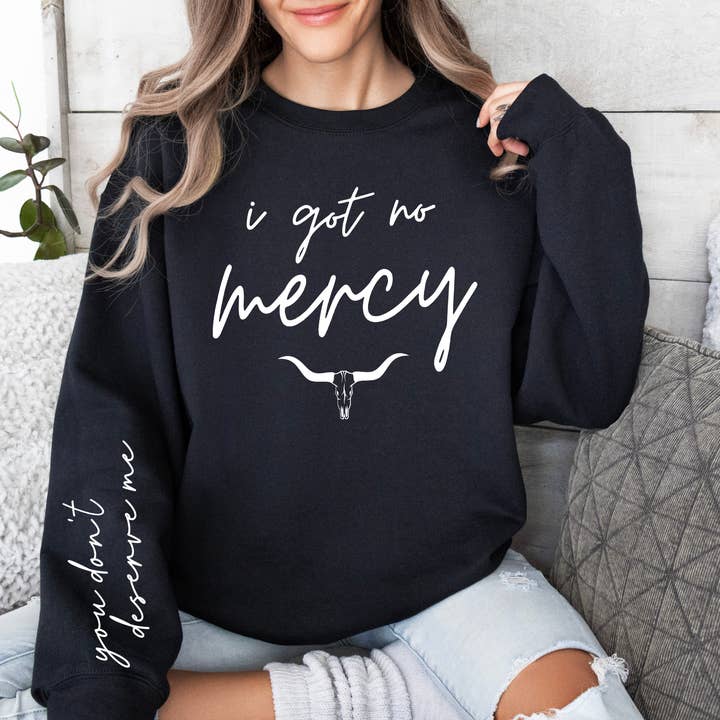 I Got No Mercy Crewneck for wholesale by Mad Design Co. Ltd
