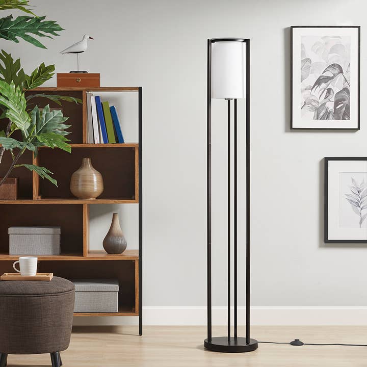Minimalist Modern Metal Floor Lamp, Black for wholesale by Olliix