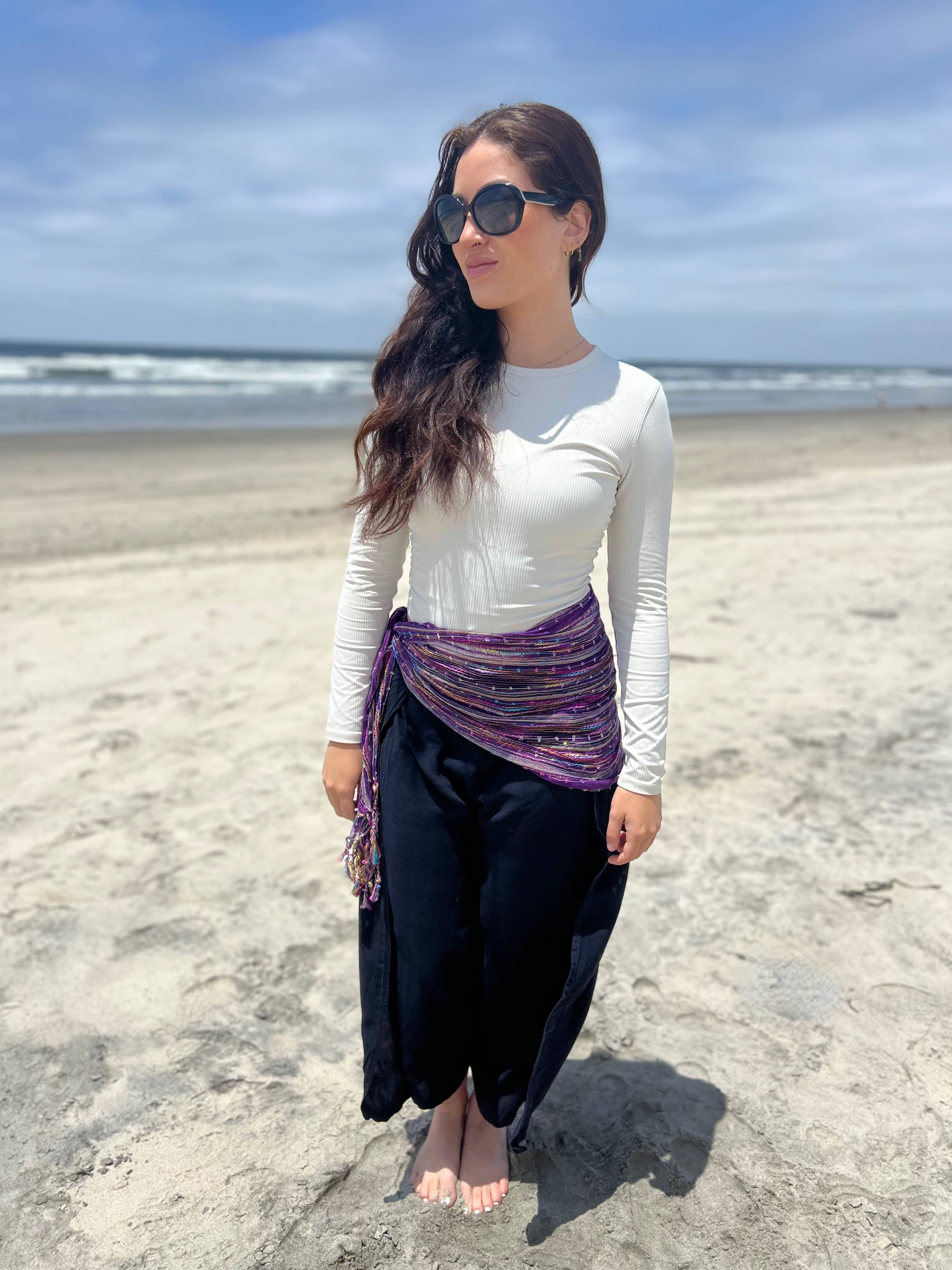 Humble Hilo – wholesale Scarf – Women's – Humble Hilo Multicolored Thread Artisan Scarf96