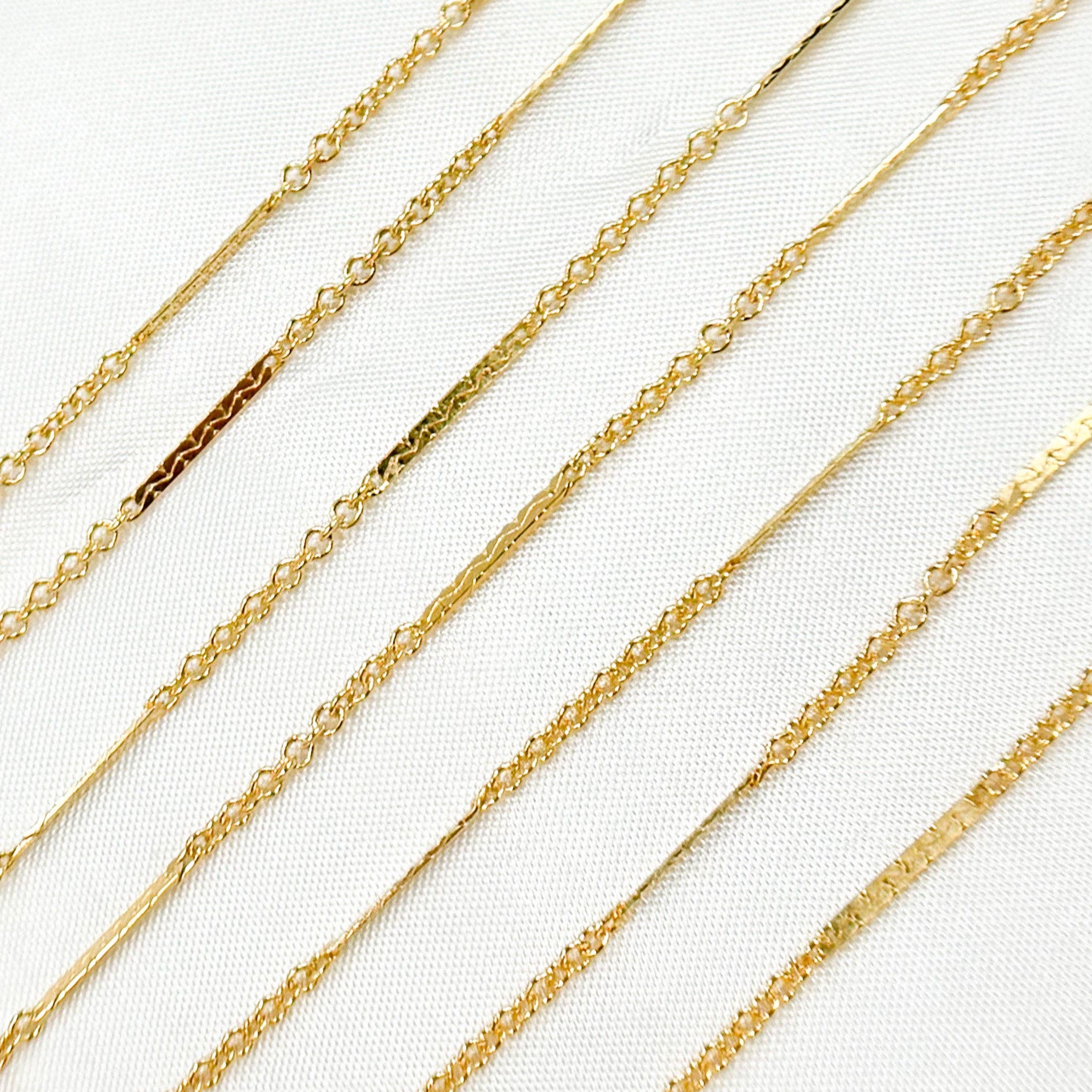 Jewels & Chains - Wholesale Link & Chain Necklace - 1399GF. 14K Gold-Filled Cable and Bars Chain4