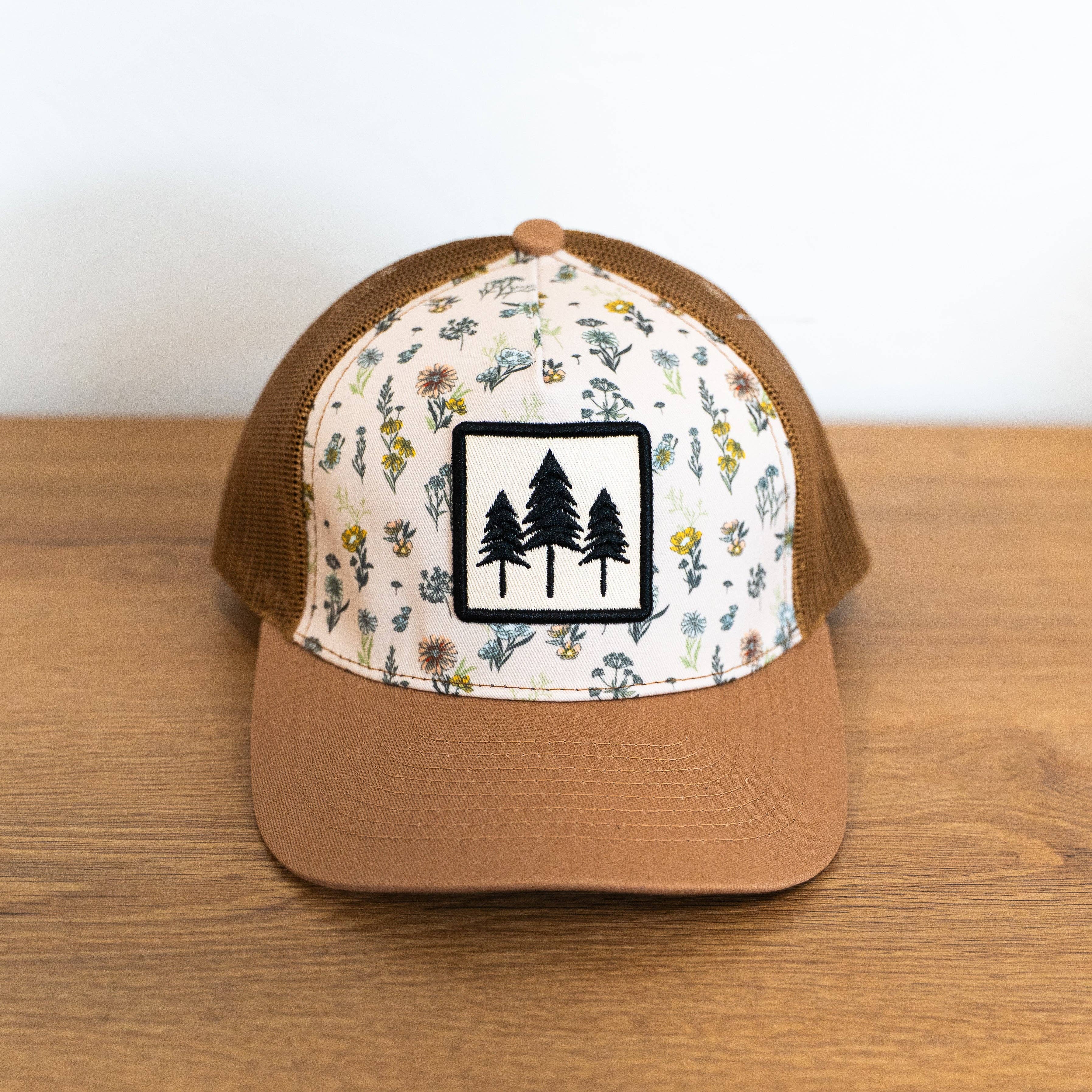 The Montana Scene - Venta al por mayor Gorra trucker - Mujer - Tres Árboles Camionero - Floral2