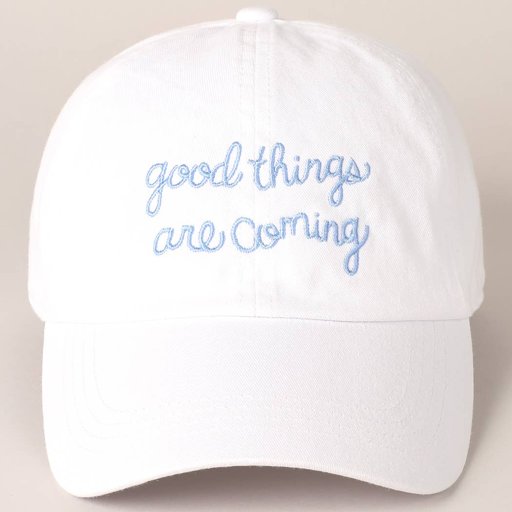Fashion City – wholesale Baseball cap – Women's – Good Things Are Coming Embroidered Baseball Cap3