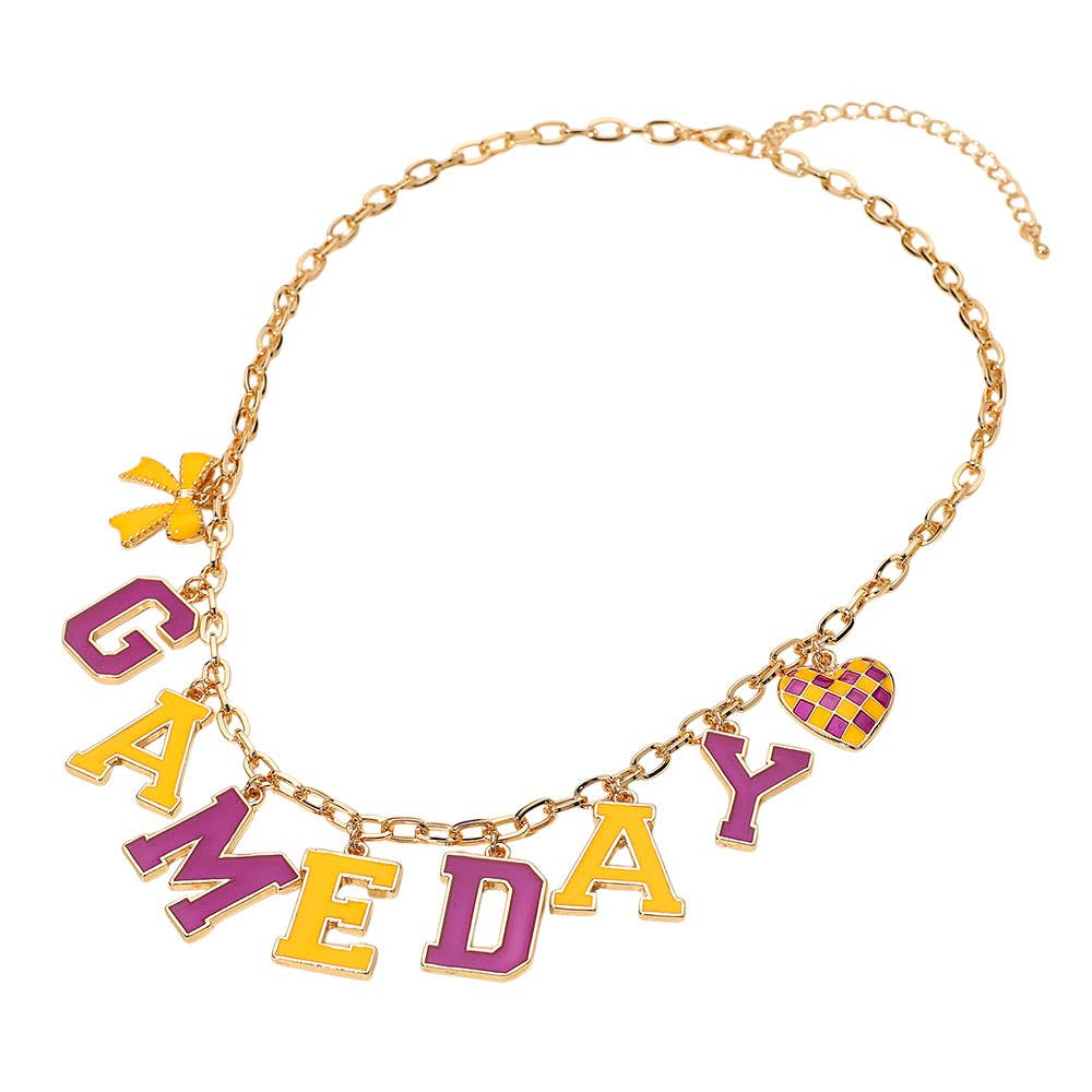 Sensibling Corp. - Wholesale Pendant/Charm Necklace - GAME DAY Letter Charm Station Necklace14