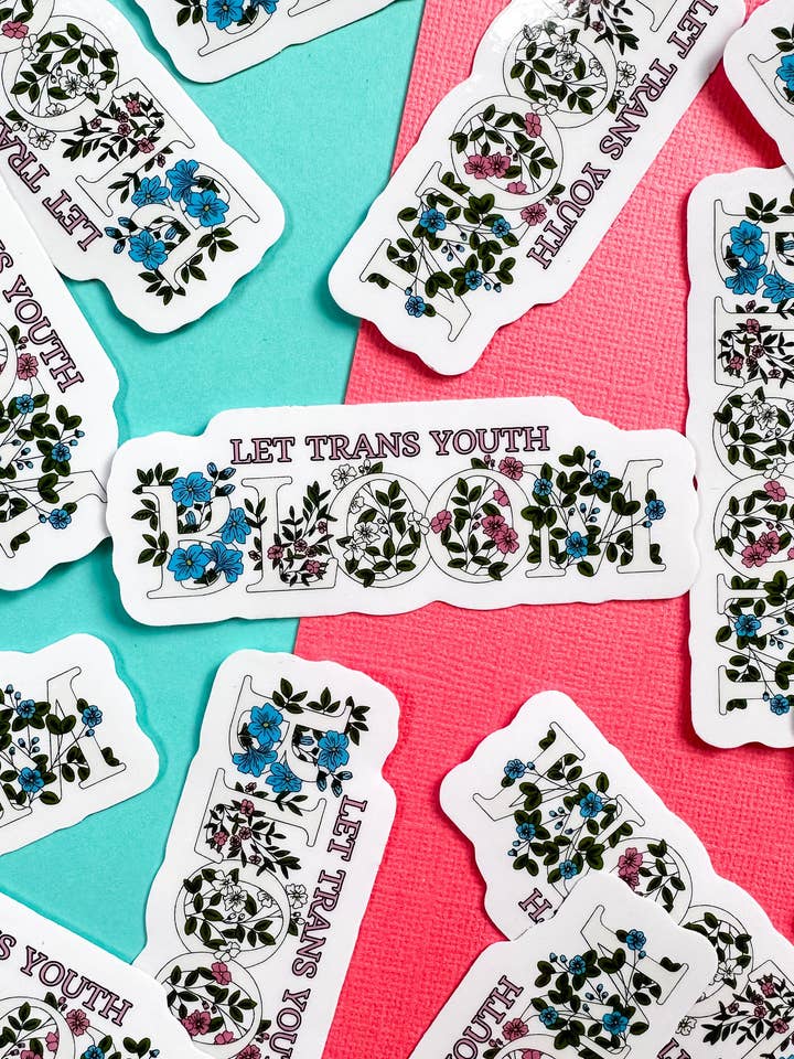Autocolante Deixar Trans Youth Bloom por atacado de Rainbow Certified
