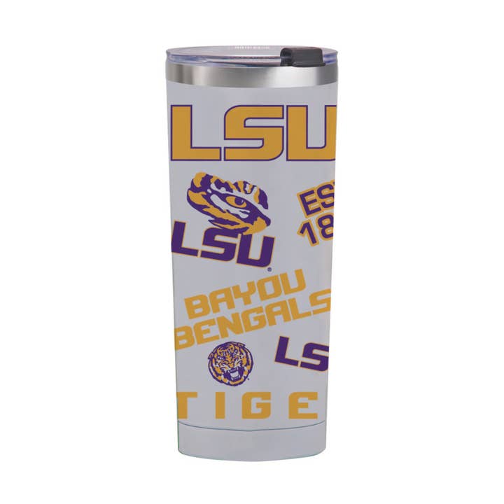 24oz LSU Tigers Medley Stainless Steel Tumbler for wholesale by Indigo Falls