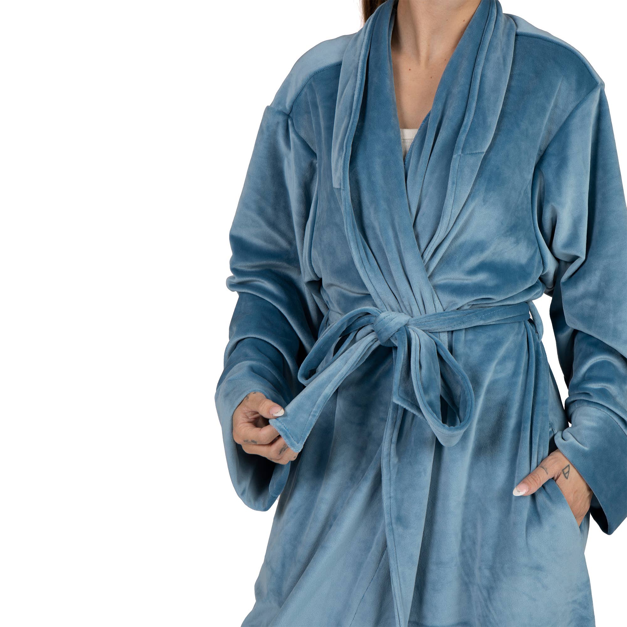 Pure Fiber - Wholesale Robe - Women's - Plush Velour Women’s Robe – Soft, Cozy & Elegant Fit11