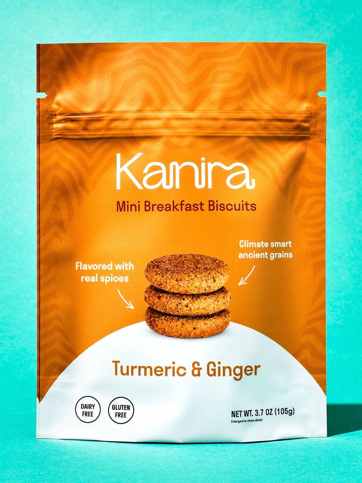 Biscuits pour petit-déjeuner au curcuma et au gingembre - Snacks riches en fibres pour la vente par Kanira