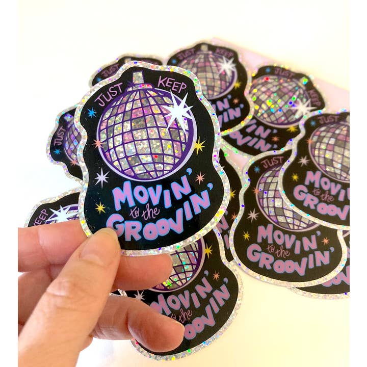 SOMETHING OF A DANDY - Wholesale Sticker - Groovy Disco Die-Cut Sticker