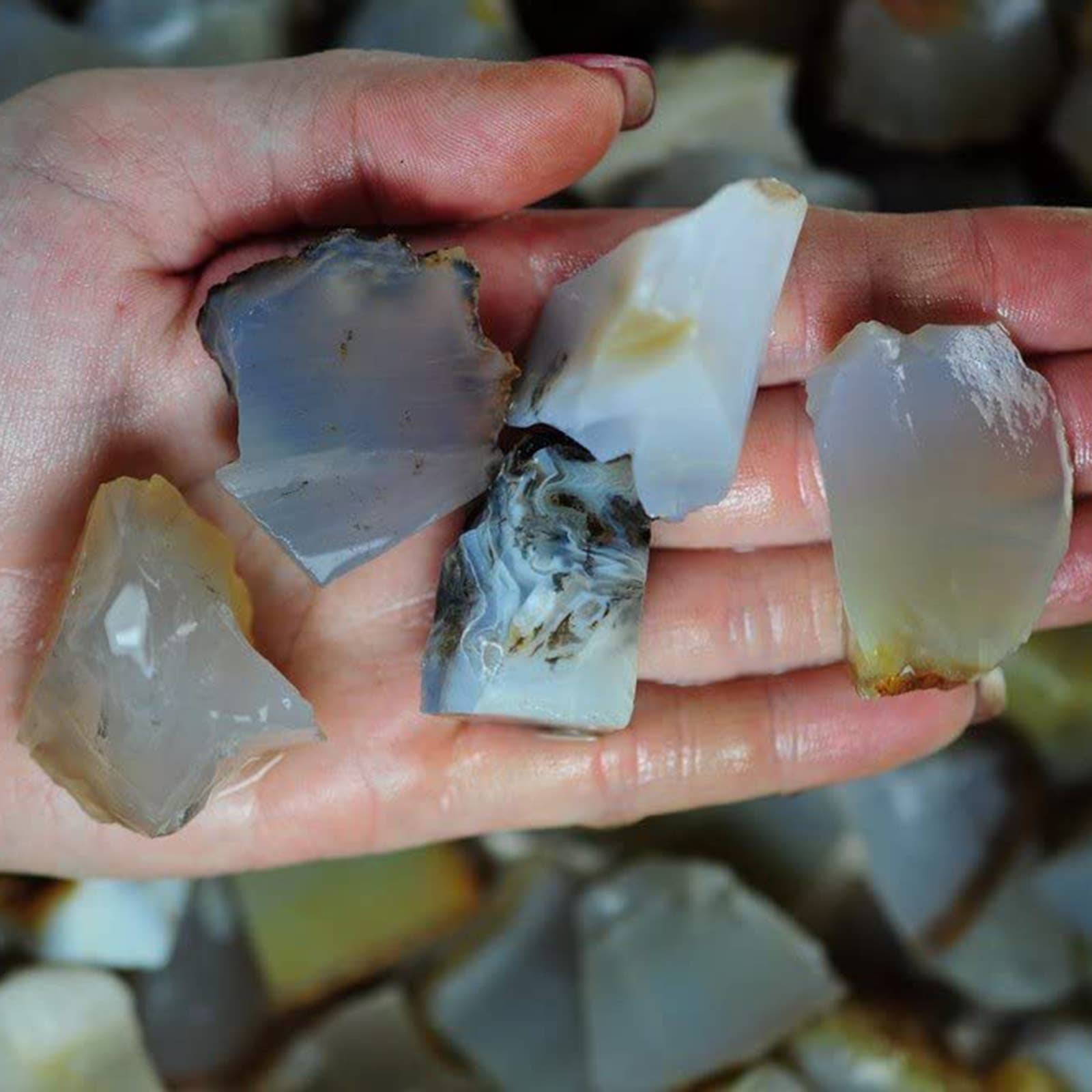 Fantasia Mining - Wholesale Spiritual stone/crystal - Rough Agate Crystals - Raw Natural Stones (1 lb)1