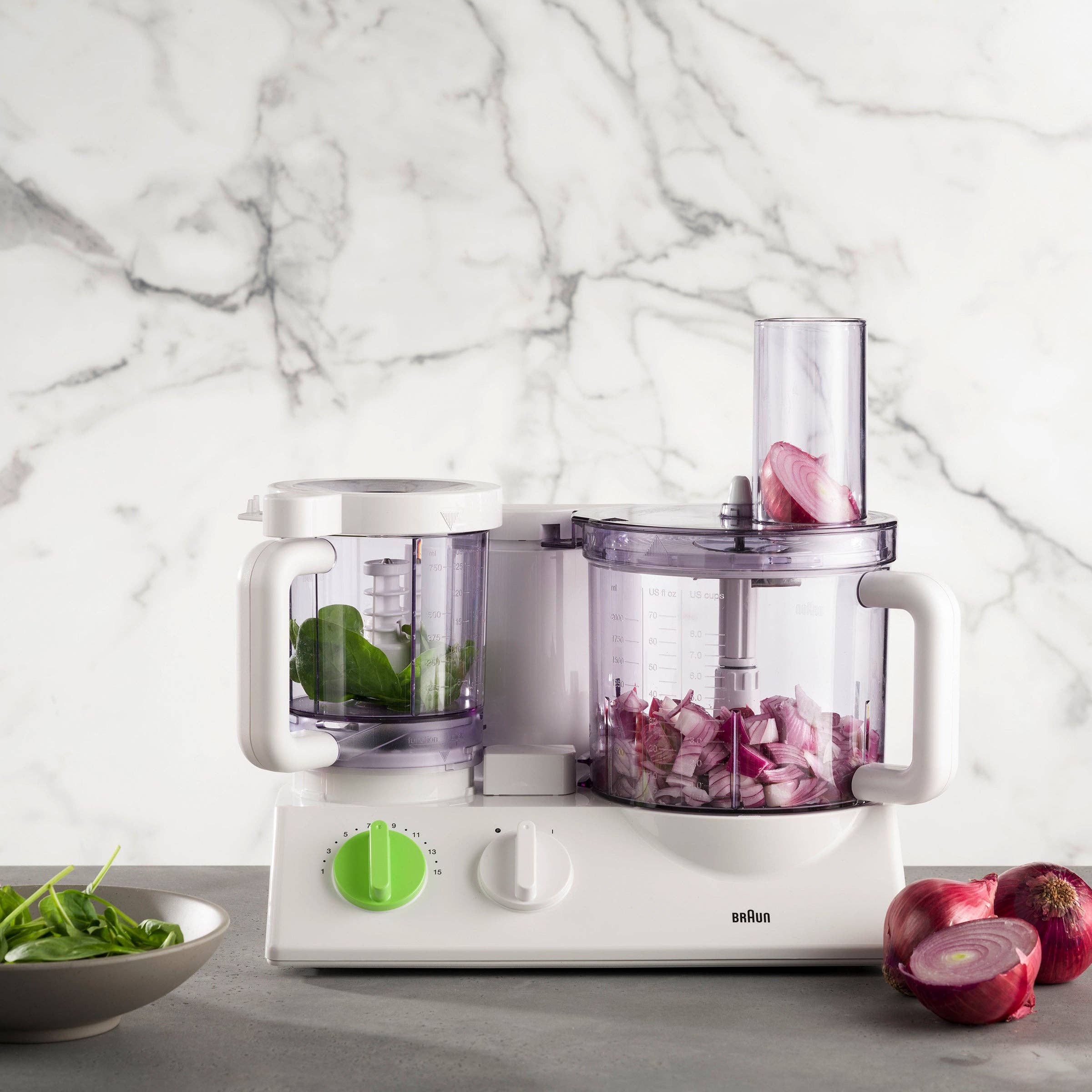 Alpine – Großhandel Küchengeräte – Braun Food Processor FX-3030 Doppelschüssel 0,75 l und 12 Tassen Mu2