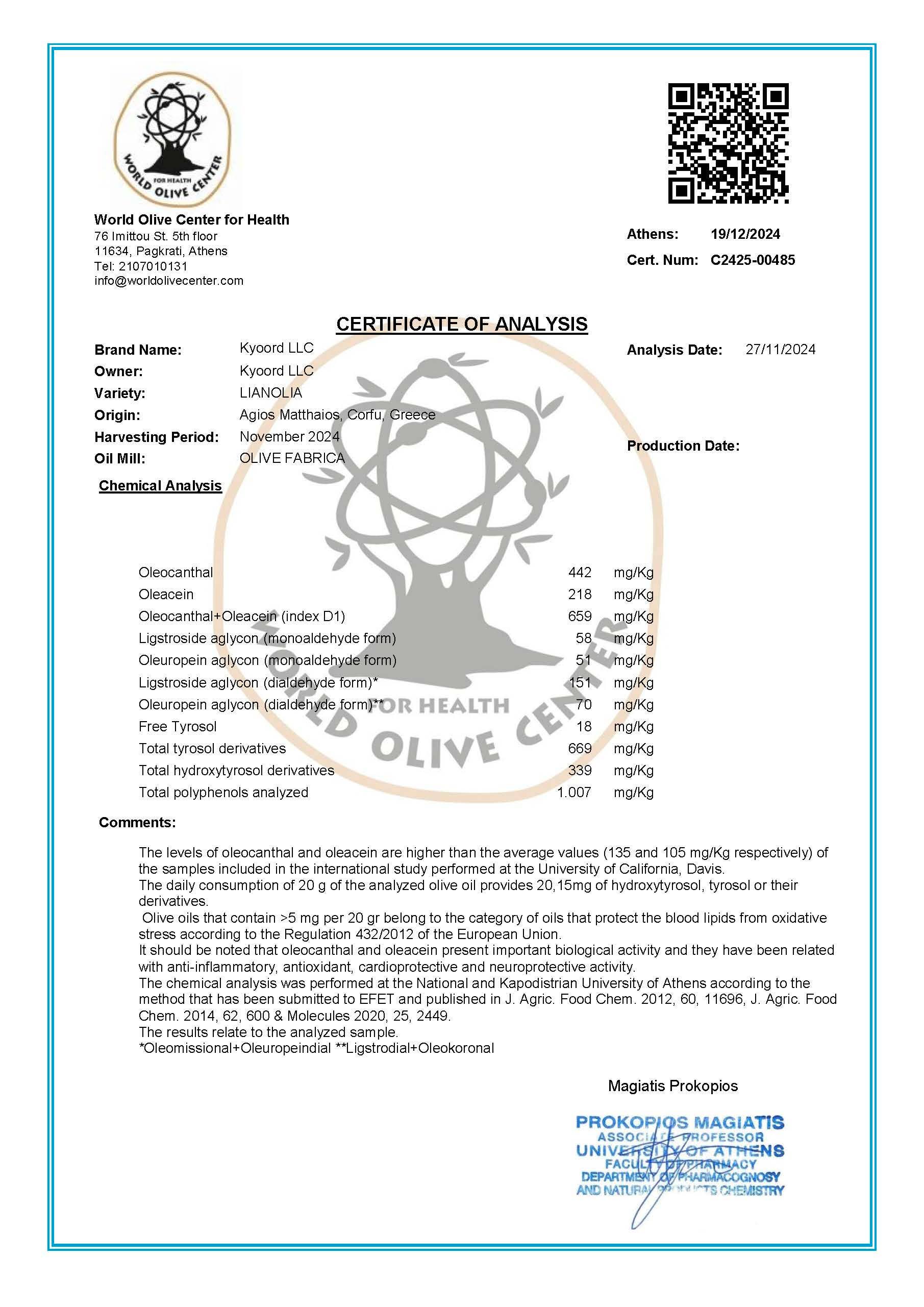 Kyoord - Wholesale Olive Oil - kyoord Daily Shot (30 pack)6