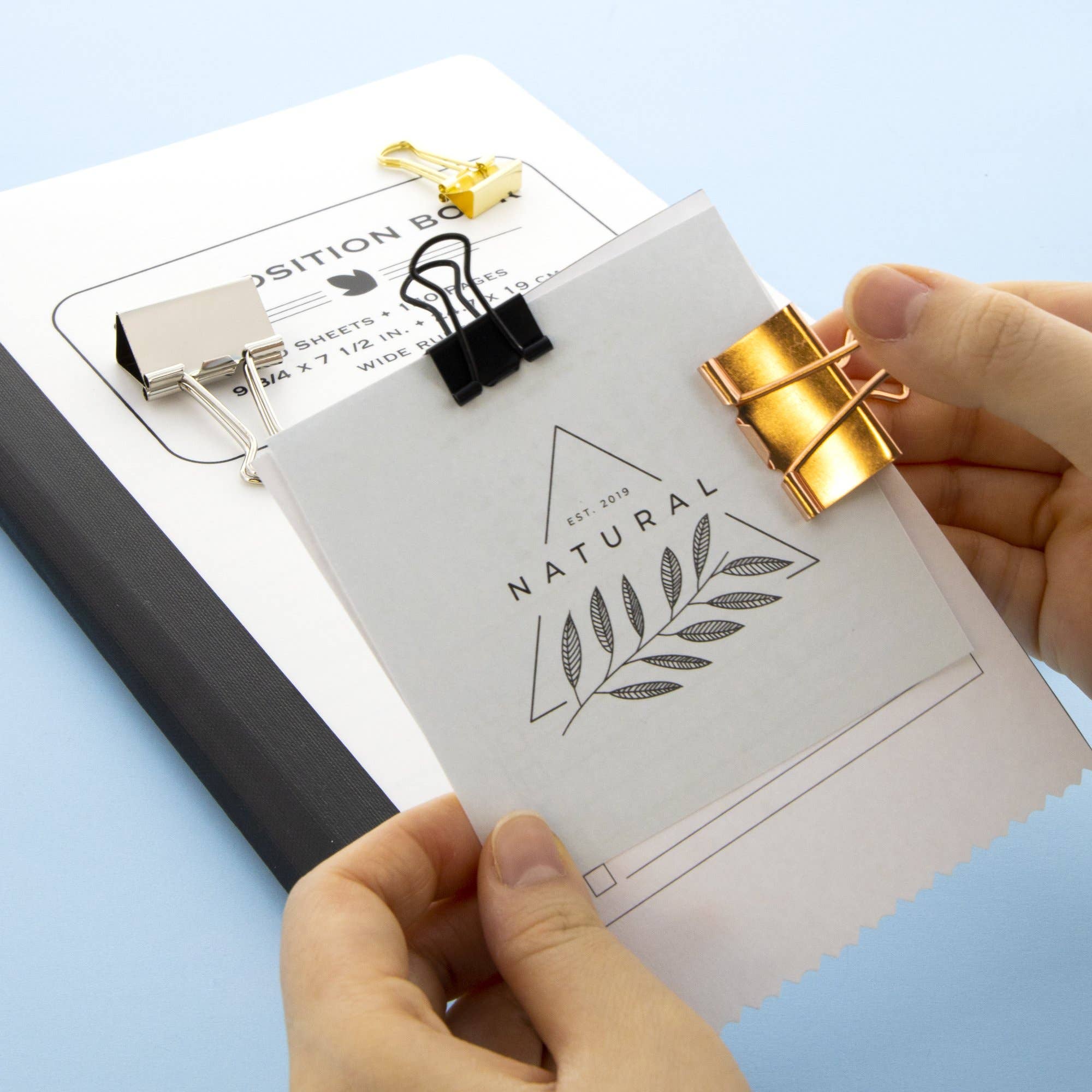 Luna Office Supply -  Everyday Essential – Großhandel Vielzweckklemme – Satin-Bindeklammer in verschiedenen Größen — 8 Stück4