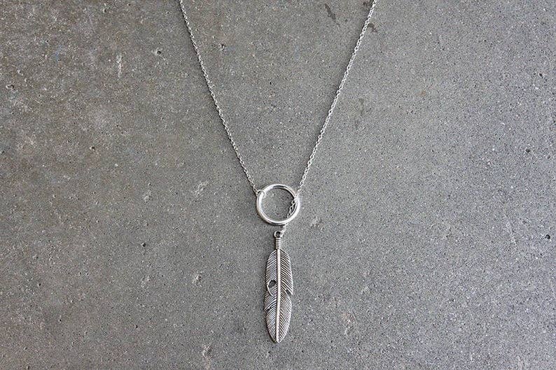 daniAWESOME - Wholesale Y-Neck/Lariat Necklace - Feather Lariat Necklace 1