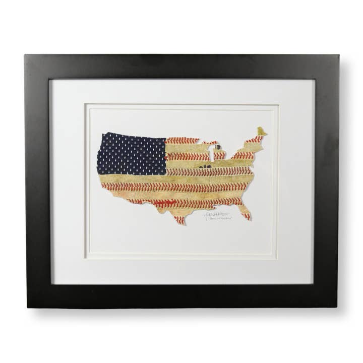 "Seams of America" Original Baseball Artwork for wholesale by Baseball Seams Co.