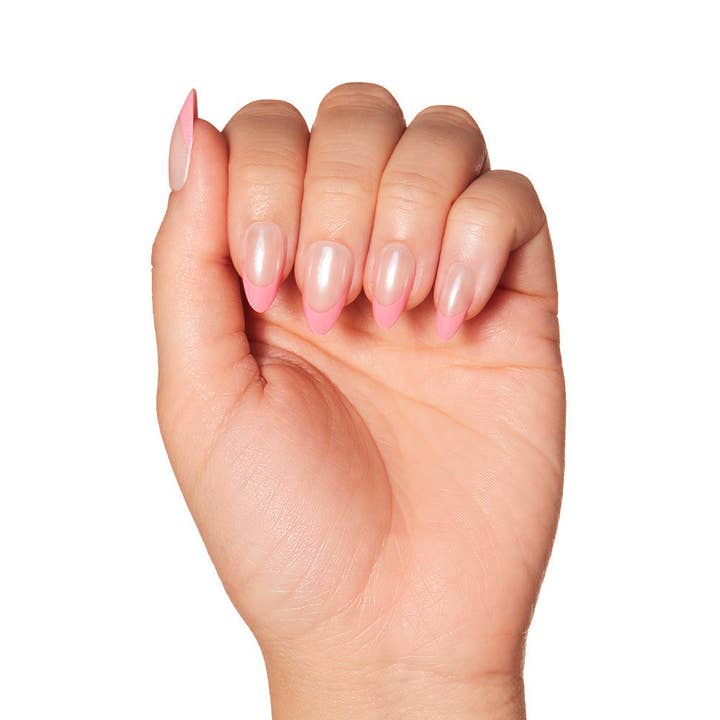 Glamnetic - Wholesale Press-On/Fake Nails - Bubble Gum Glaze Press-On Nails|Pink French Tip|Pink