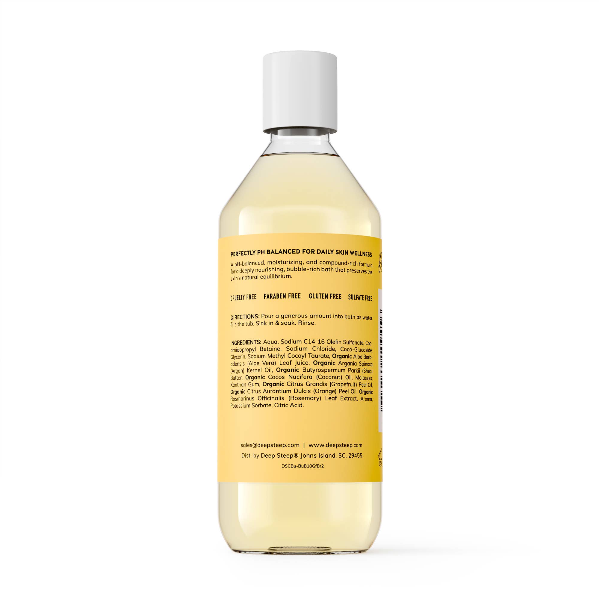 Deep Steep Clean Beauty - Wholesale Bubble Bath - Bubble Bath - Grapefruit Bergamot 10oz1