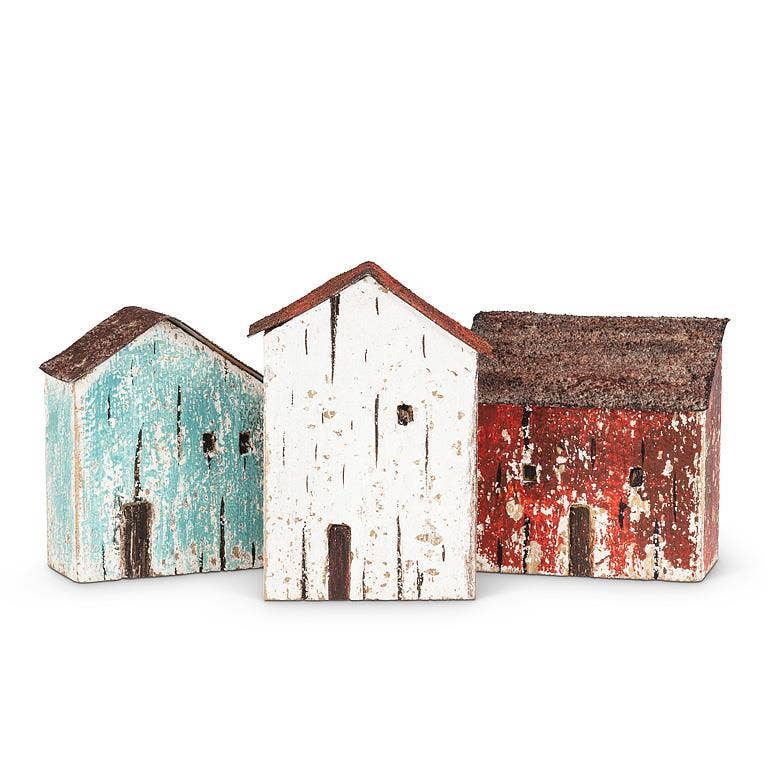 Abbott – Engroshandel Pyntefigur – Mini Seaside House-Hvid & Rød-3 „H2