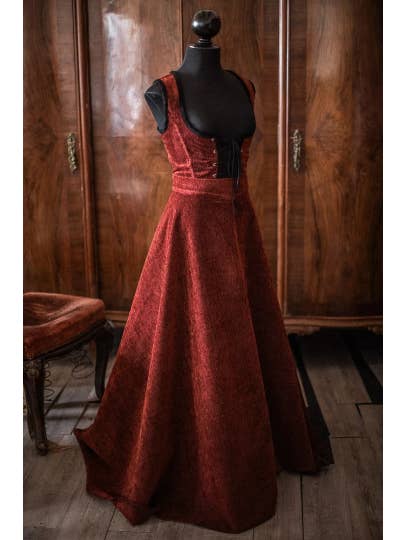 Costurero Real - Wholesale Corset - Women's - Red Velvet Corset bodice, Tapestry fabric Victorian Gothic2