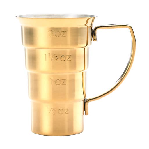 Barfly Mixology Gear & Mercer Culinary - Wholesale Jigger - Barfly M37108GD Drink Jigger, 2 oz, Gold w/Handle0