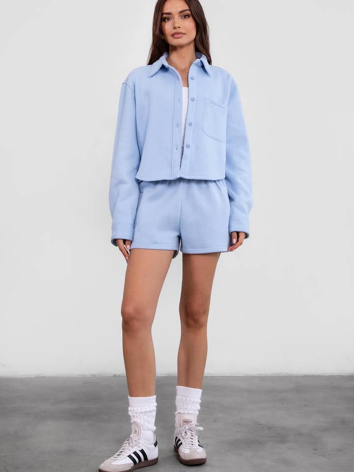 TICTOC - Wholesale Lounge Shorts - Women's - MOMO Plush Fleece Lounge High Waist Fleece Shorts