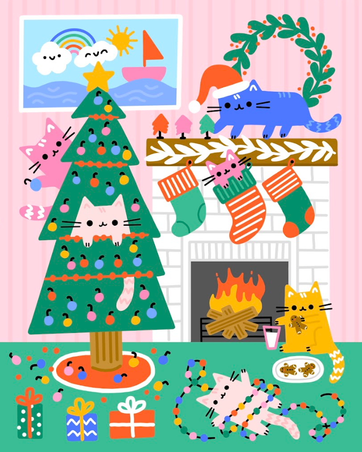 JIGGY Puzzles - Wholesale Puzzle - Kids - JIGGY Junior, Christmas Cats by Genna Blackburn2