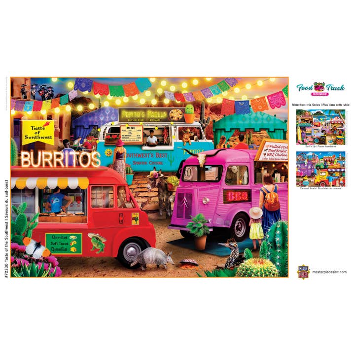 Masterpieces Puzzles - Wholesale Puzzle - Adult - Food Truck Roundup - Taste of the Southwest 1000 pc Puzzle3