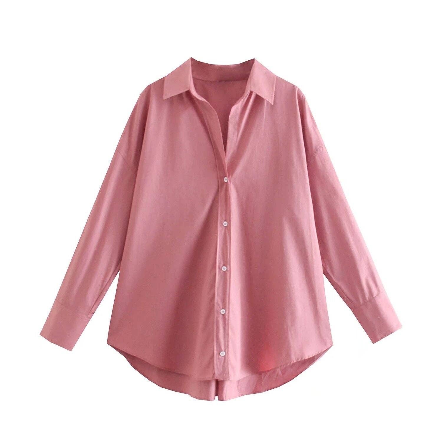 Marayn - Wholesale Button Down Shirt - Women's - European Summer Womens City Chic Poplin Shirt1