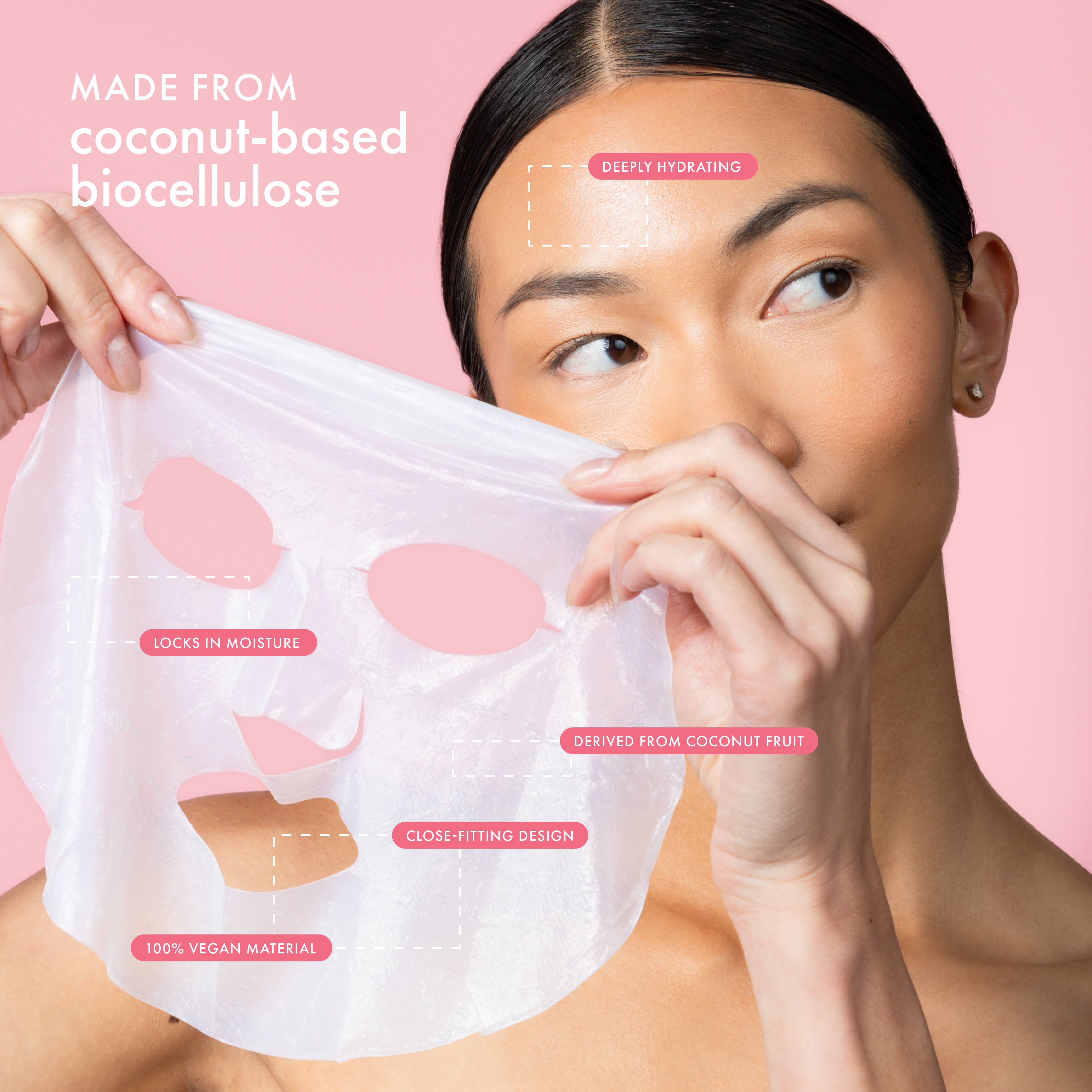 ESW Beauty - Wholesale Skincare Face Mask - Coco Lime Mojito Clarifying Biocellulose Mocktail Mask3