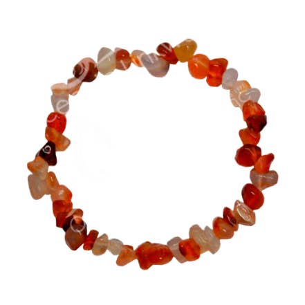 Oceanic Linkways Inc – wholesale Beaded bracelet – BRACELET - CHIPS CARNELIAN (5-8 MM) 7.5" (PC)0