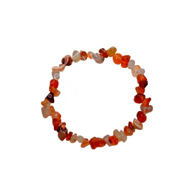 Oceanic Linkways Inc - Vendita all'ingrosso Bracciale con perline - BRACCIALETTO - CHIPS CORNIOLA (5-8 MM) 7.5" (PZ)