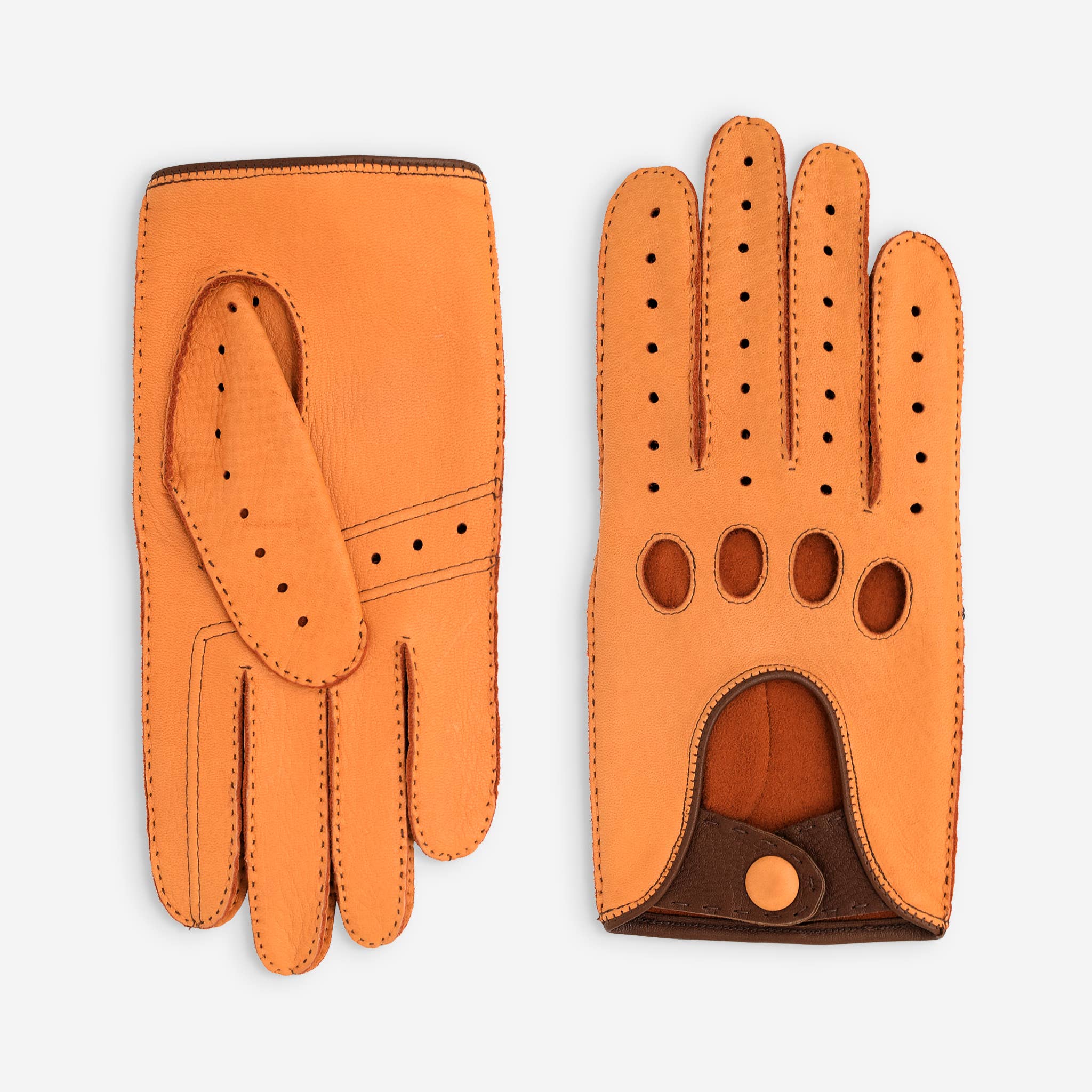 Glove Story - Venta al por mayor Guantes - Unisex - Guantes de conducción de piel de ciervo sin forro - 22115NF
