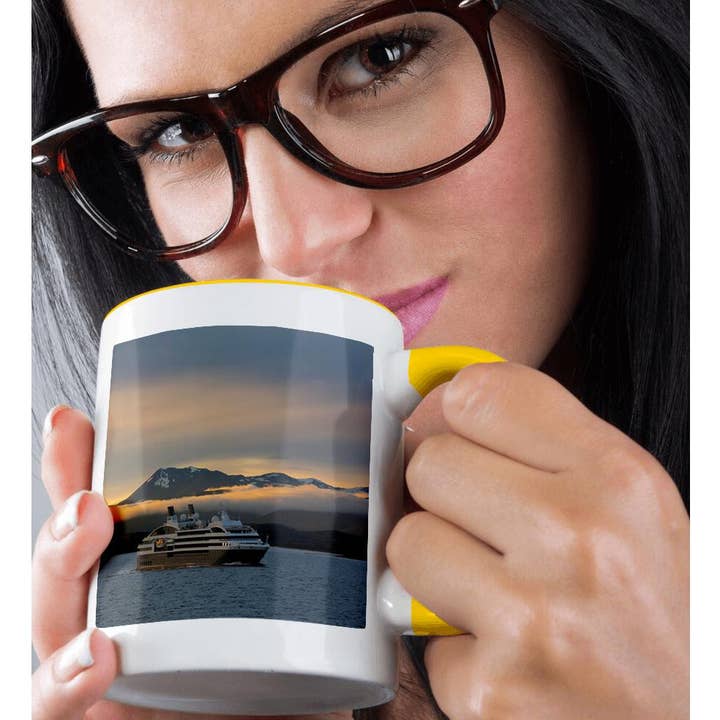 3dRose - Wholesale Coffee Mug - 3dRose, Argentina. Tierra del Fuego. Cruise ship going through the channel., Mug1