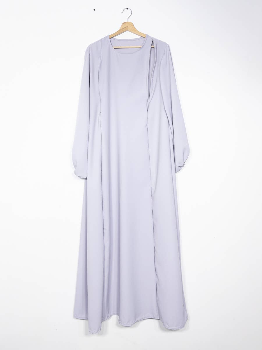 IDEAL OUTFIT - Wholesale Nursing Dress - Maternity - Medina silk nursing abaya with zip opening 2508PK16