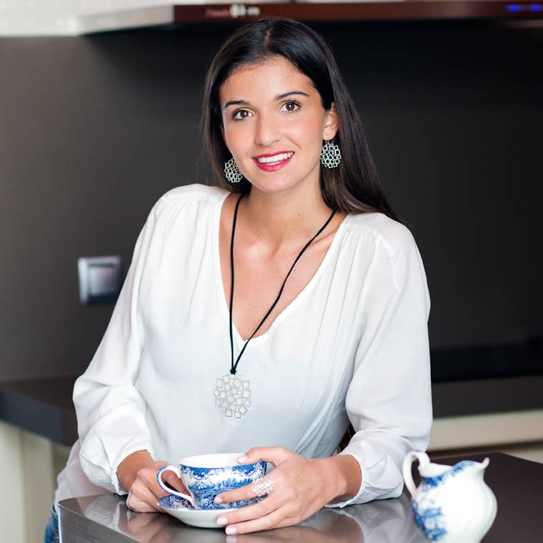 RAS - Vendita all'ingrosso Orecchini pendenti - Orecchini placcati argento Cuadrado al Cuadrado1