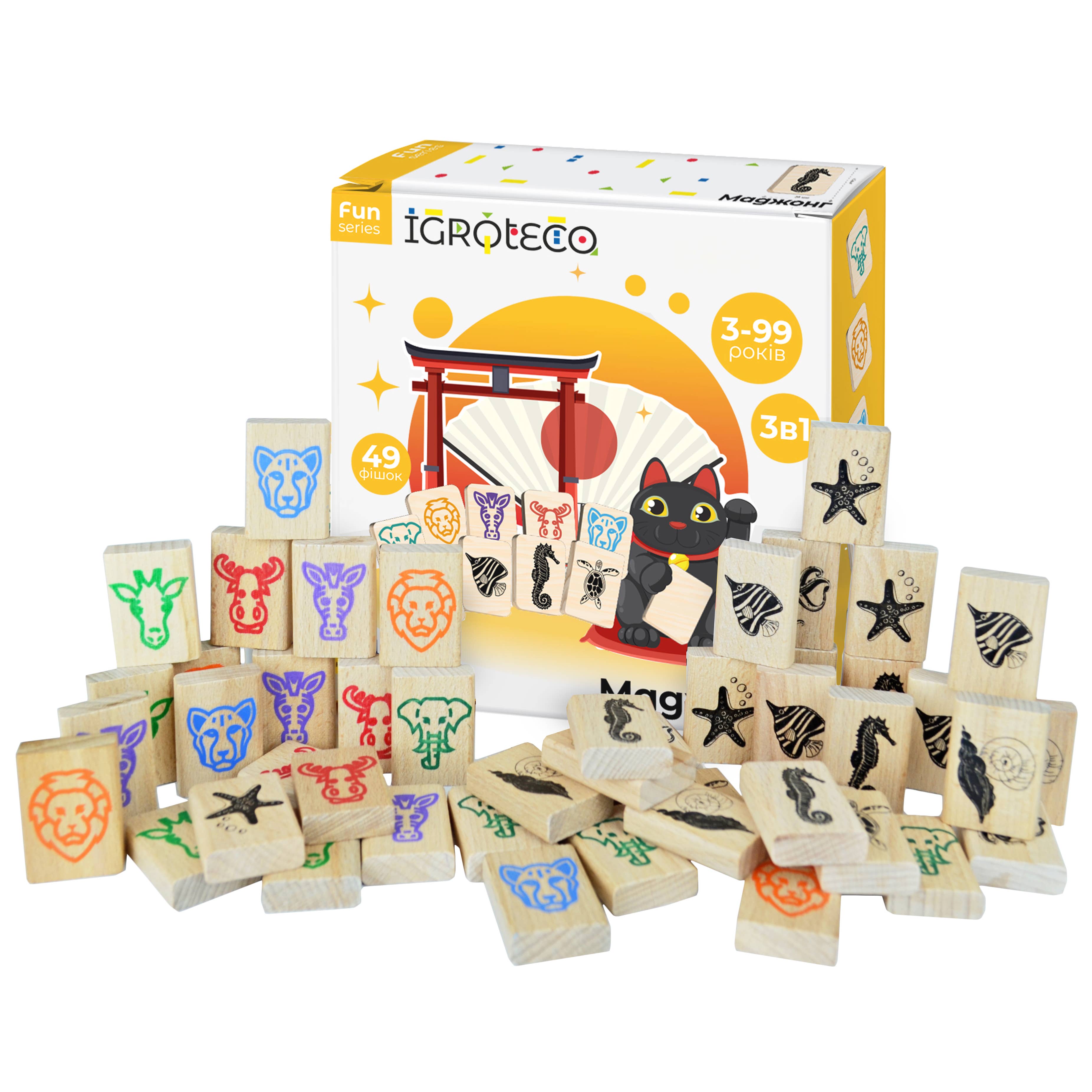 Fainotoys - Wholesale Brain Game - Kids - Mahjong 49 pcs4