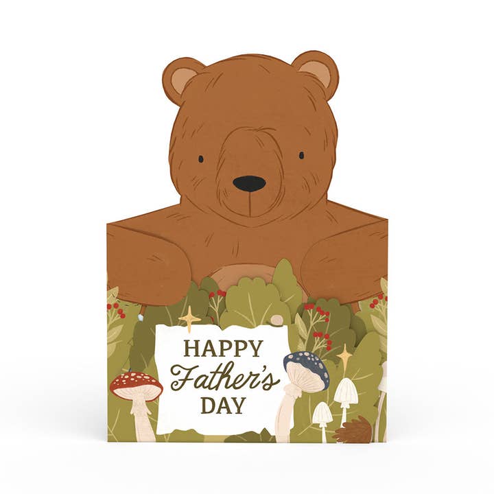Lovepop Cards - Wholesale Father's Day Card - Happy Father's Day Bear Tri-Fold Card, Pop-Up Cards